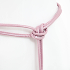 Пояс-шнурок женский, без пряжки, цвет розовый - фото 9941458