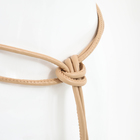 Пояс-шнурок женский, без пряжки, цвет бежевый - фото 9941481
