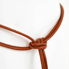 Пояс-шнурок женский, без пряжки, цвет коричневый - фото 9941486