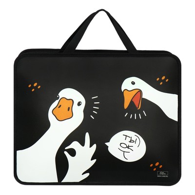 Папка для труда, А4, пластиковая, 33×26×7.5 см «Гуси»