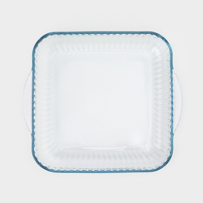 Форма для выпечки и запекания квадратная Paşabahçe, 3,2 л, 28×28×6 см, жаропрочное стекло, прозрачная