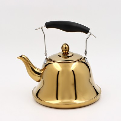 УЦЕНКА Чайник из нержавеющей стали «Голд», 2 л, 23×19×20 см, цвет золотой