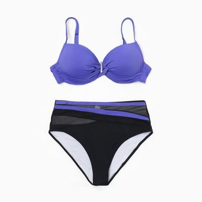 Купальник раздельный бельевой, синий, размер 60