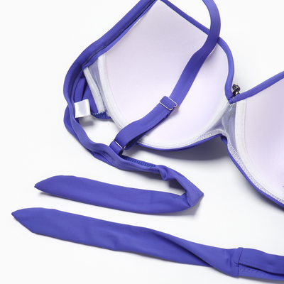 Купальник раздельный бельевой, синий, размер 60