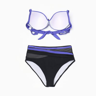 Купальник раздельный бельевой, синий, размер 60