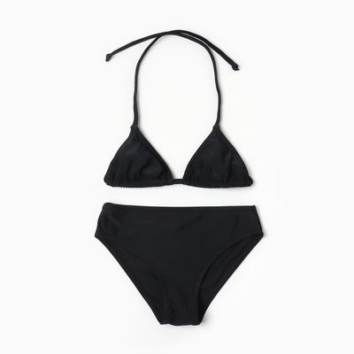 Купальник для девочки раздельный, чёрный, рост 122-128 см