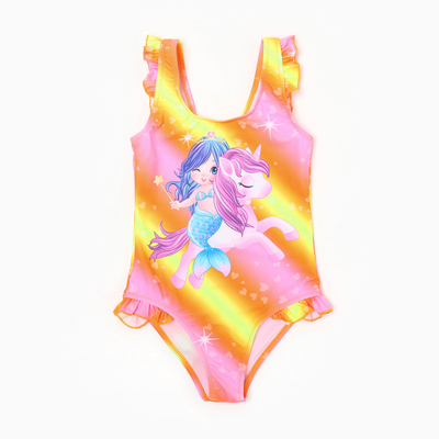 Купальник слитный для девочки, рост 98-104 см