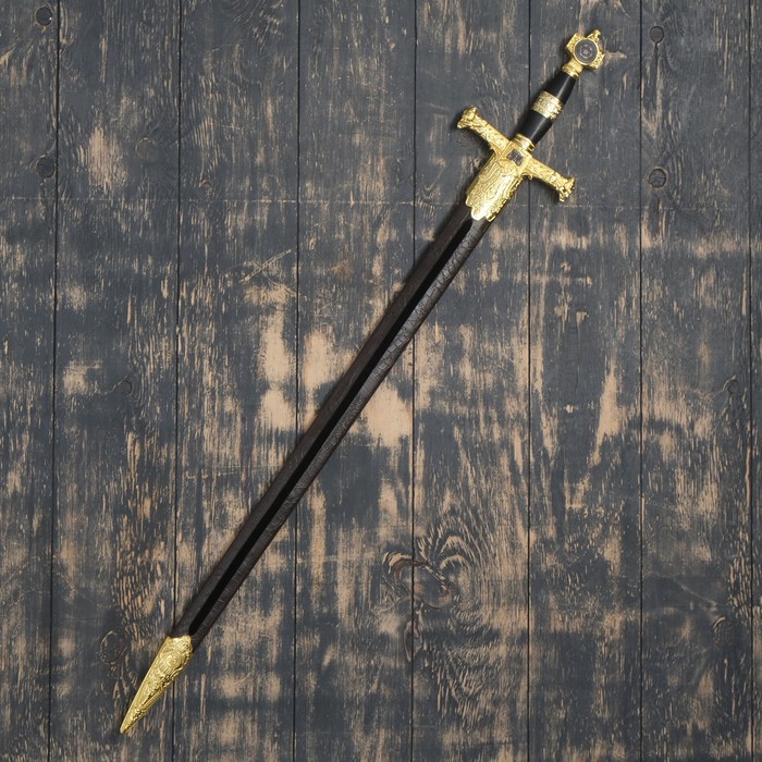 Сувенирный меч, рукоять Звезда Давида, клинок роспись, 86 см - фото 1880259676