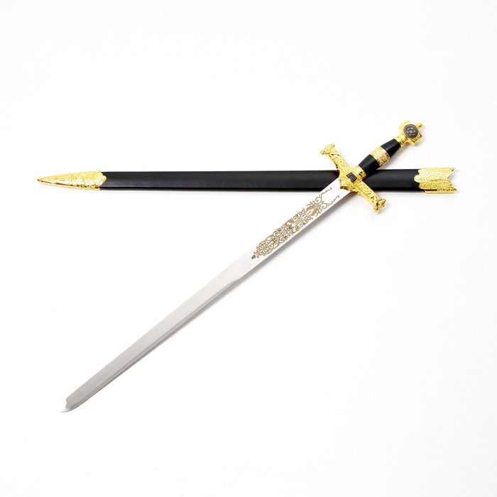 Сувенирный меч, рукоять Звезда Давида, клинок роспись, 86 см - фото 1905340827