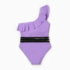 Купальник слитный для девочки, цвет сиреневый, размер 134-140 см - фото 24324879