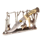 Сувенирное изделие, нож на подставке, Стая волков в лесу 30х16 см - Фото 1