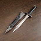Сувенирный меч "Жало", лезвие с изгибом на ножнах витые узоры, чёрный/серебро, 28см - Фото 2