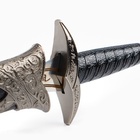 Макет оружия «Сувенирный меч. Жало», лезвие с изгибом на ножнах витые узоры, чёрный с серебром, 28 см - Фото 5