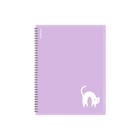 Папка 20 вкладышей на спирали, А4, 600 мкм, ErichKrause "Pastel Bloom Cats", текстура "песок", микс 10554894 - фото 16350858