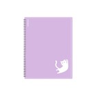 Папка 20 вкладышей на спирали, А4, 600 мкм, ErichKrause "Pastel Bloom Cats", текстура "песок", микс 10554894 - фото 16350859