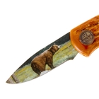 Нож на подставке, серия Полистоун, Медведи в пещере, с фиксатором - Фото 3