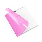 Тетрадь 12 листов, линейка А5+, на скобе, ErichKrause, Классика CoverPrо Neon, пластиковая обложка розовый, - фото 301966500
