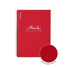 Тетрадь на спирали, 80 листов в клетку, ErichKrause Classic Words, пластиковая обложка, блок офсет 100% белизна, красная - фото 24325297