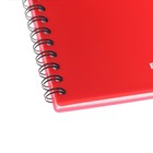Тетрадь на спирали, 80 листов в клетку, ErichKrause Classic Words, пластиковая обложка, блок офсет 100% белизна, красная - фото 24325298