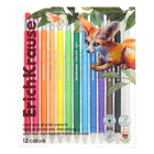 Карандаши 12 цветов автоматические ErichKrause "Safari", шестигранные, пластиковые, супермягкий грифелем 3мм, точилка в подарок - фото 321648622