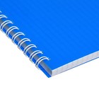 Тетрадь на гребне A4 48 листов в клетку Calligrata Синяя, пластиковая обложка, блок офсет - Фото 4
