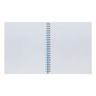 Тетрадь на гребне A5 96 листов в клетку Calligrata Синяя, пластиковая обложка, блок офсет - Фото 3