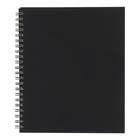 Тетрадь на спирали Calligrata A5, 96 листов, в клетку, пластиковая обложка, блок офсет, чёрная - Фото 2