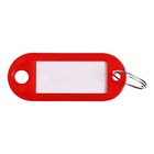 Набор бирок для ключей на кольце «Идентификатор», 53 мм, 10 шт., красный - Фото 3