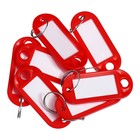 Набор бирок для ключей на кольце «Идентификатор», 53 мм, 100 шт., красный - Фото 2