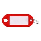 Набор бирок для ключей на кольце «Идентификатор», 53 мм, 50 шт., красный - Фото 3