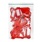 Набор бирок для ключей на кольце «Идентификатор», 53 мм, 50 шт., красный - Фото 6