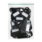 Набор бирок для ключей на кольце «Идентификатор», 53 мм, 50 шт., чёрный - Фото 6