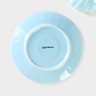 УЦЕНКА Чайная пара фарфоровая Доляна «Вивьен», 2 предмета: чашка 200 мл, блюдце d=15 см, цвет голубой - Фото 5