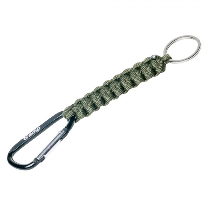 Брелок паракордовый для ключей Tramp TRA-234, карабин/кольцо для ключей, оливковый
