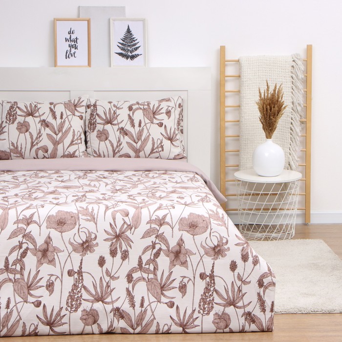 Постельное бельё LoveLife евро Spring 200х220см,225х240см,50х70см-2шт, жатка, 100% п/э, 100гр/м2 - Фото 1