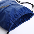 Мешок для обуви на шнурке, светоотражающая полоса, наружный карман, цвет синий - Фото 3