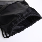 Мешок для обуви на шнурке, светоотражающая полоса, наружный карман, цвет чёрный - Фото 3