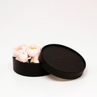 Коробки подарочные, набор 2 в 1, круглые , завальцованные, без окна «Чёрный» 21 х 7 - 18 х 6 см - Фото 2