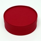 Коробки подарочные 2 в 1 круглые, завальцованные, без окна, "Красная", 21 х 7 - 18 х 6 см - Фото 2