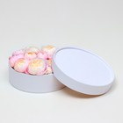 Коробки подарочные, набор 2 в 1, круглые , завальцованные, без окна «Белый» 21 х 7 - 18 х 6 см - Фото 4