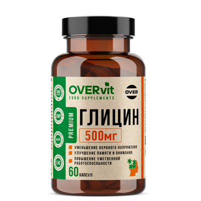 Глицин OVERvit, 60 капсул