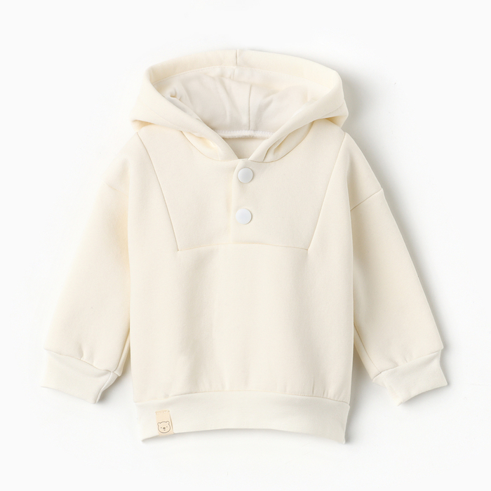 Толстовка детская «Крошка Я» Blueberry, рост 86-92 см, молочная - Фото 1