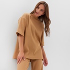 Костюм женский (футболка и брюки) MIST, р. 40-42, коричневый - Фото 2