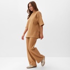 Костюм женский (футболка и брюки) MIST, р. 40-42, коричневый - Фото 4
