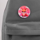 Значок светоотражающий «Милая лисичка», d=56 мм (комплект 10 шт) - фото 24392335