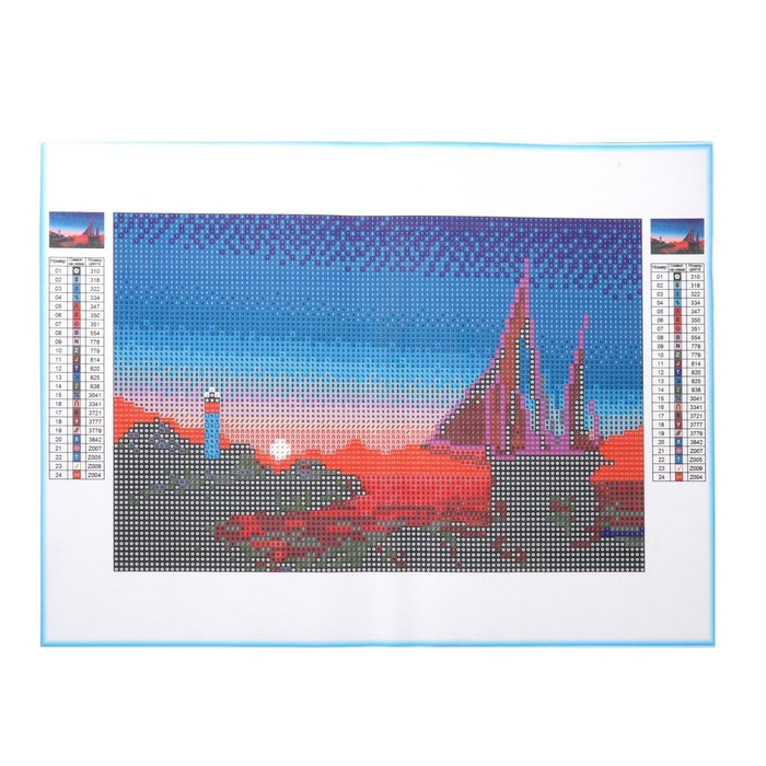 Алмазная вышивка со светящимися стразами «Парусник» 20×30 см, на холсте - Фото 1
