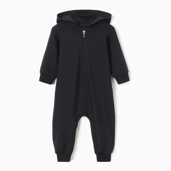 Комбинезон с капюшоном детский MINAKU, рост 74-80 см, чёрный