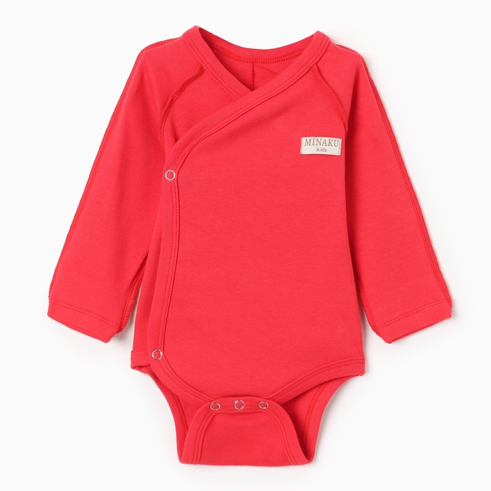 Боди детское MINAKU, рост 56-62 см, красное