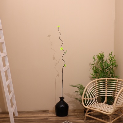 Интерьерный декор из бамбука, цветы пластик, 200 см, салатовый