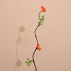 Интерьерный декор из бамбука, цветы пластик 200 см оранжево-желтый - Фото 3
